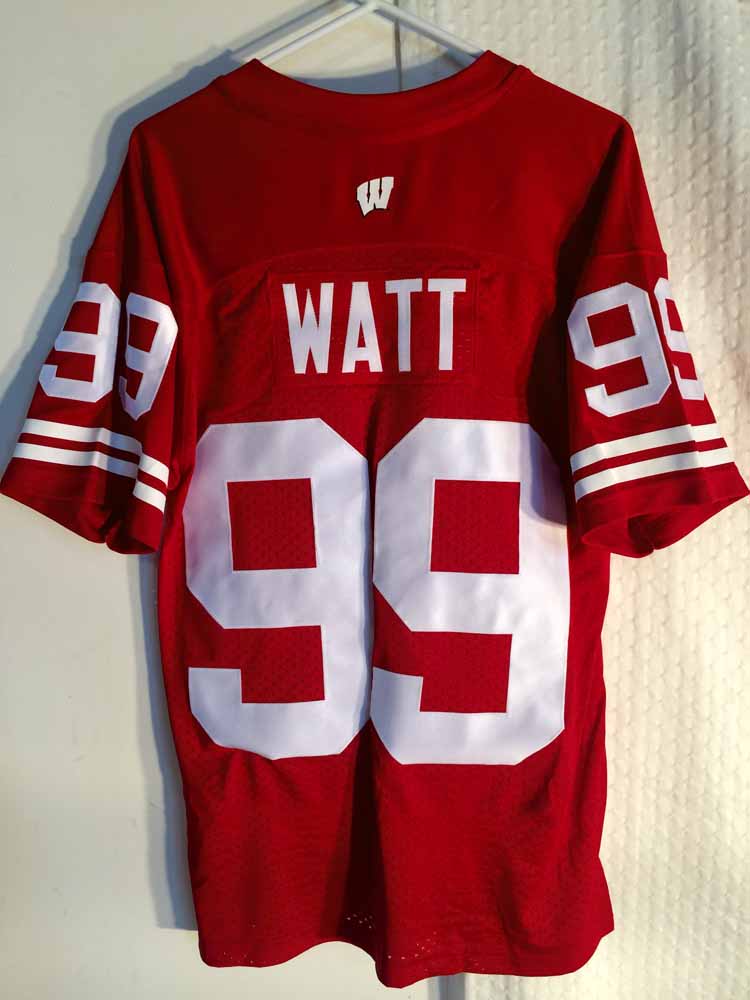 Adidas Premier NCAA Jersey Wisconsin Badgers JJ Watt Red sz XL eBay