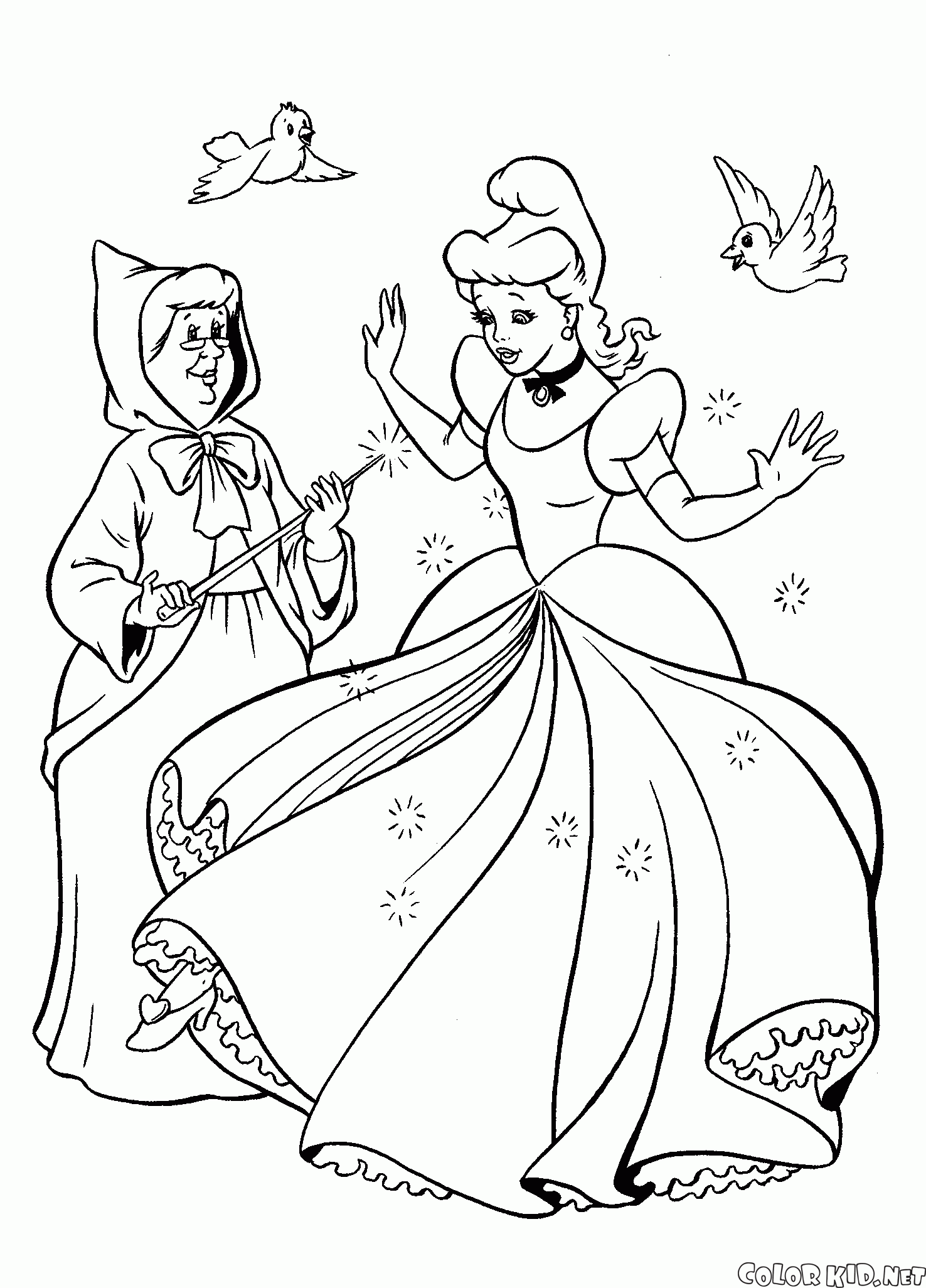 Coloriage Cendrillon