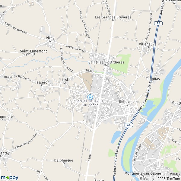 Plan belleville carte de belleville (69220) et infos pratiques