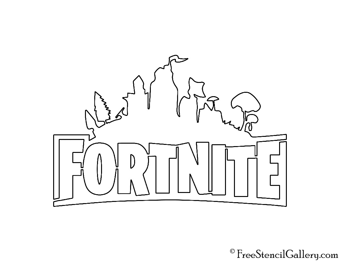 Fortnite Logo 02 Stencil Free Stencil Gallery