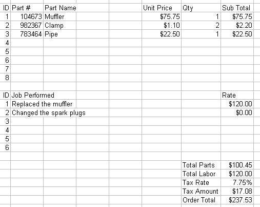 Microsoft Excel Tutorials College Park Auto Parts