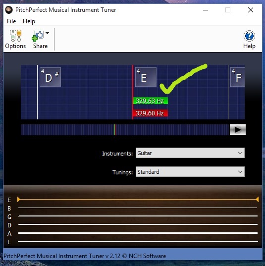 Cara Stem Gitar dengan Aplikasi Tuning Gitar untuk PC Windows