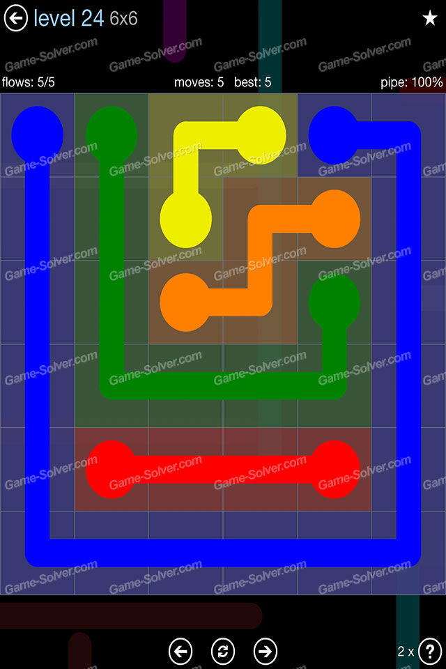 Flow Rainbow Pack Level 24 Game Solver