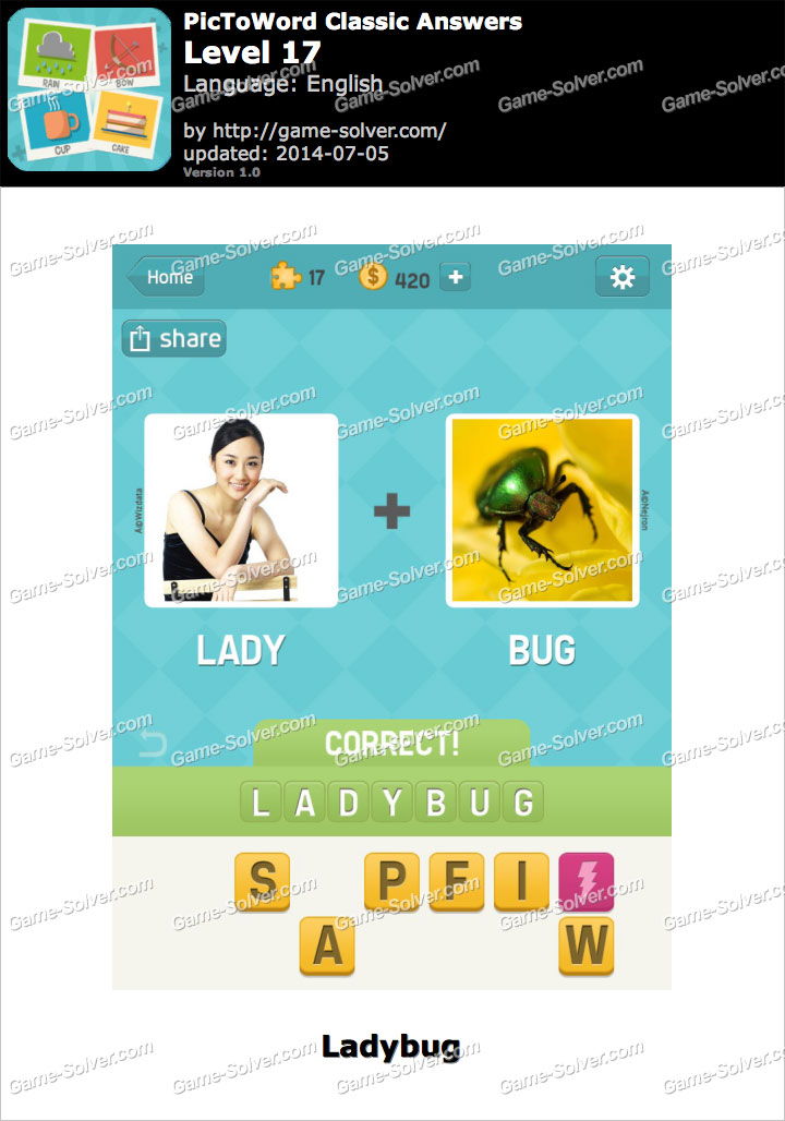 PicToWord Classic Level 17 • Game Solver