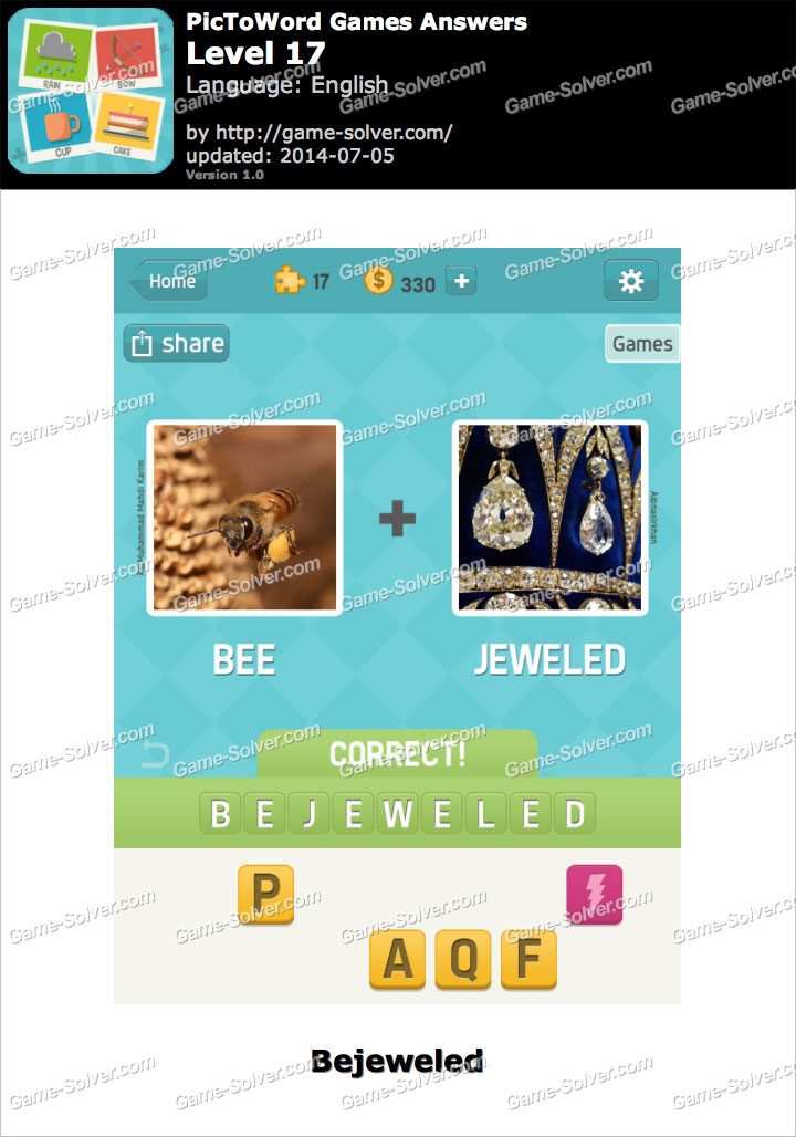 PicToWord Games Level 17 • Game Solver