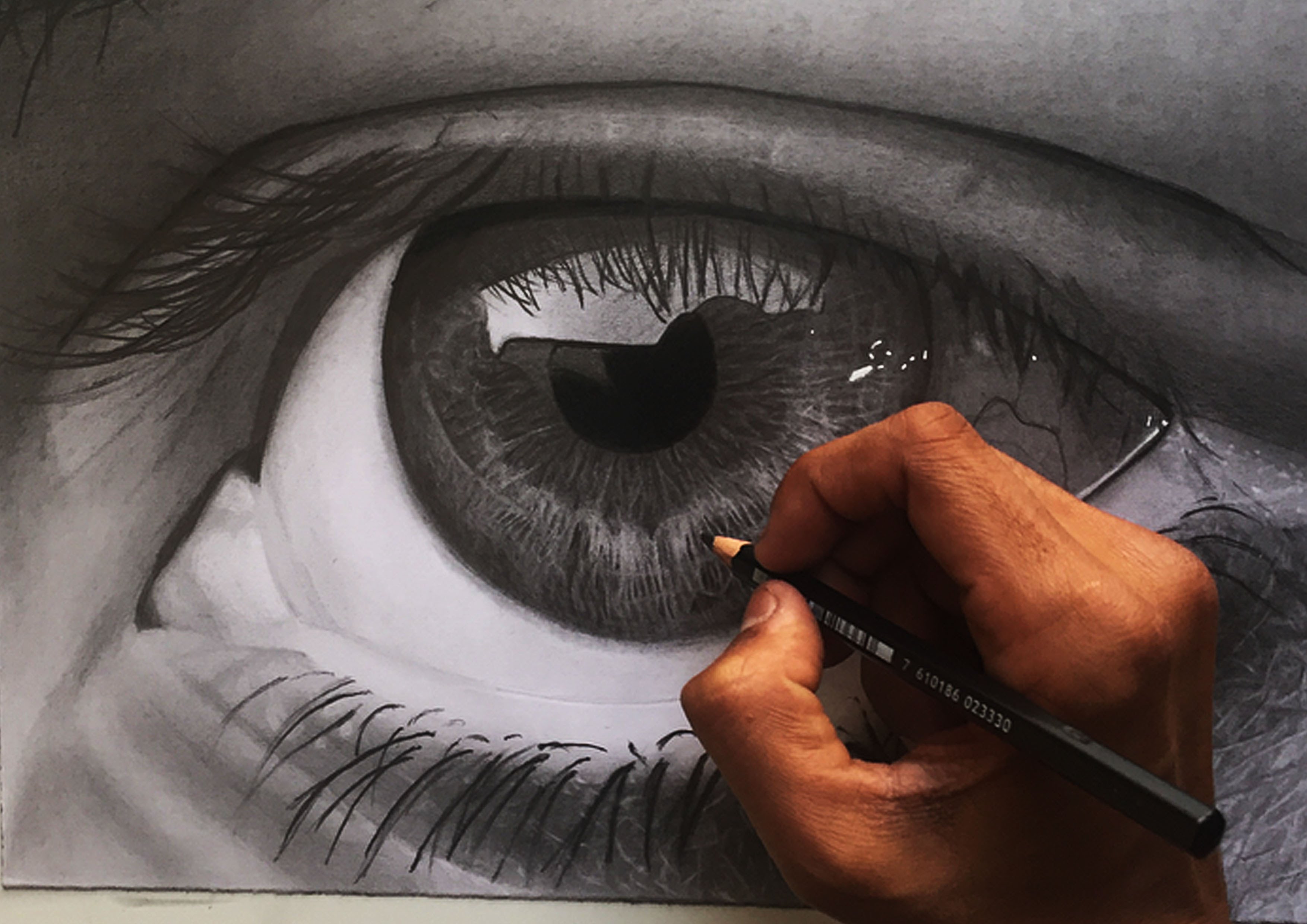Hyper Realistic Eye Drawing at GetDrawings Free download