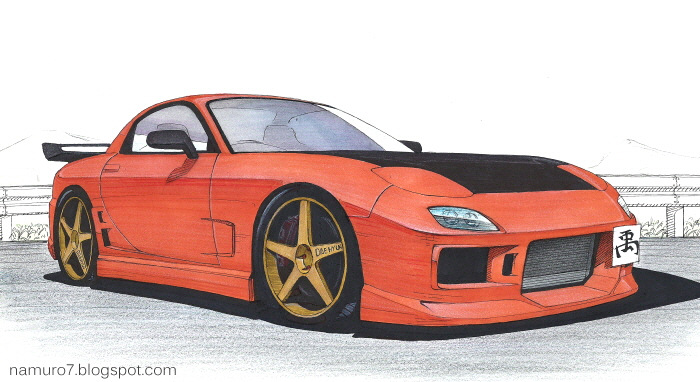 Mazda Rx7 Drawing at GetDrawings Free download