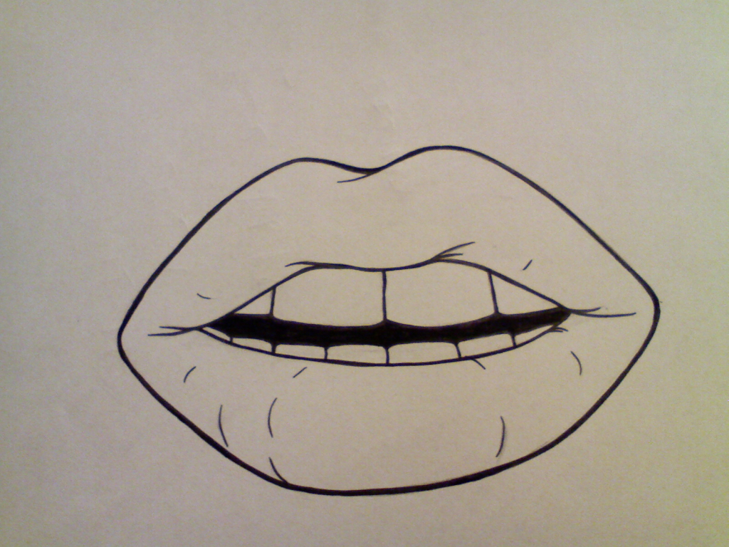 Simple Lips Drawing at GetDrawings Free download
