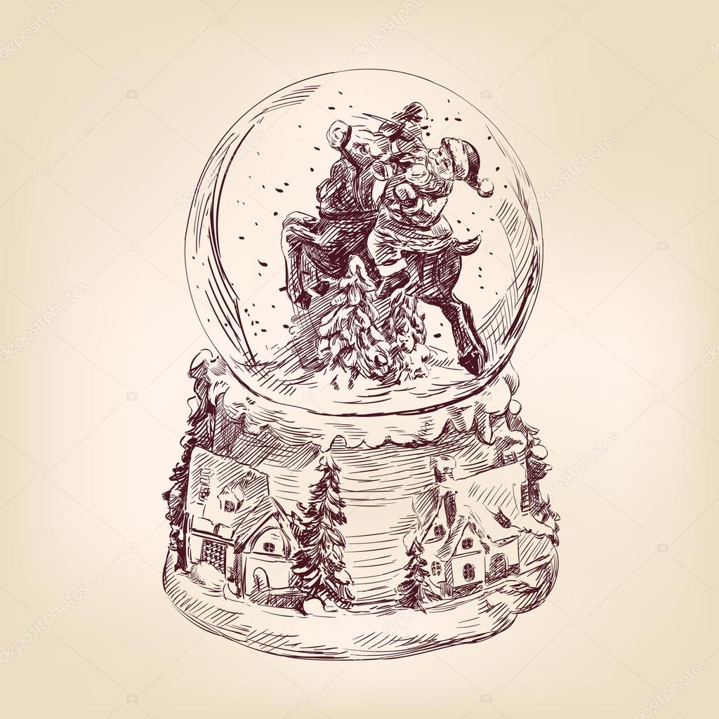 Snow Globe Drawing at GetDrawings Free download