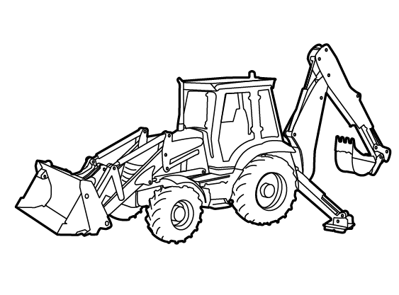 Backhoe Drawing at GetDrawings Free download