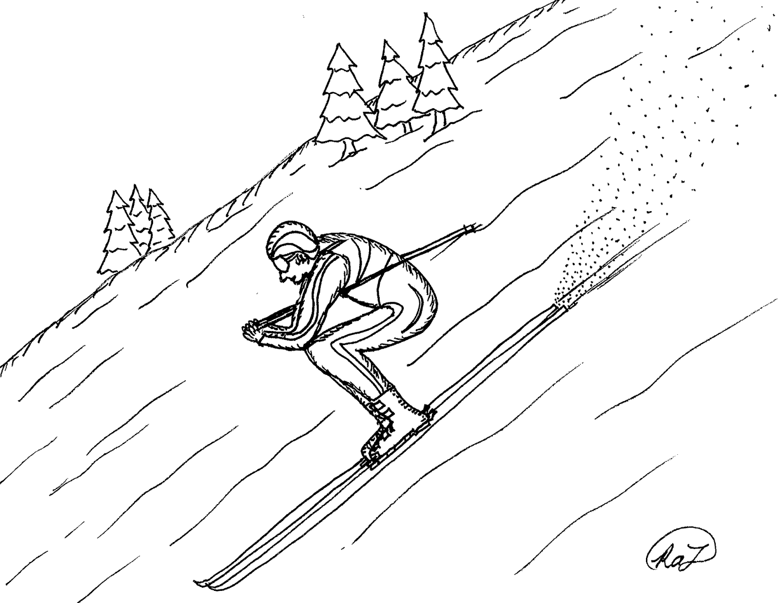 Skiing Drawing at GetDrawings Free download