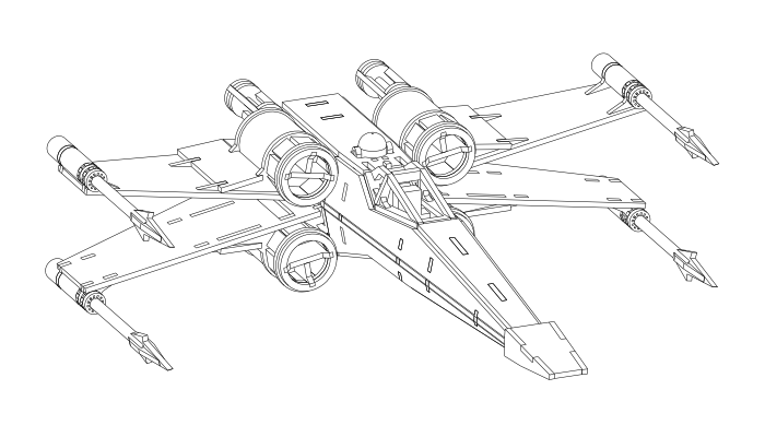 X Wing Drawing at GetDrawings Free download