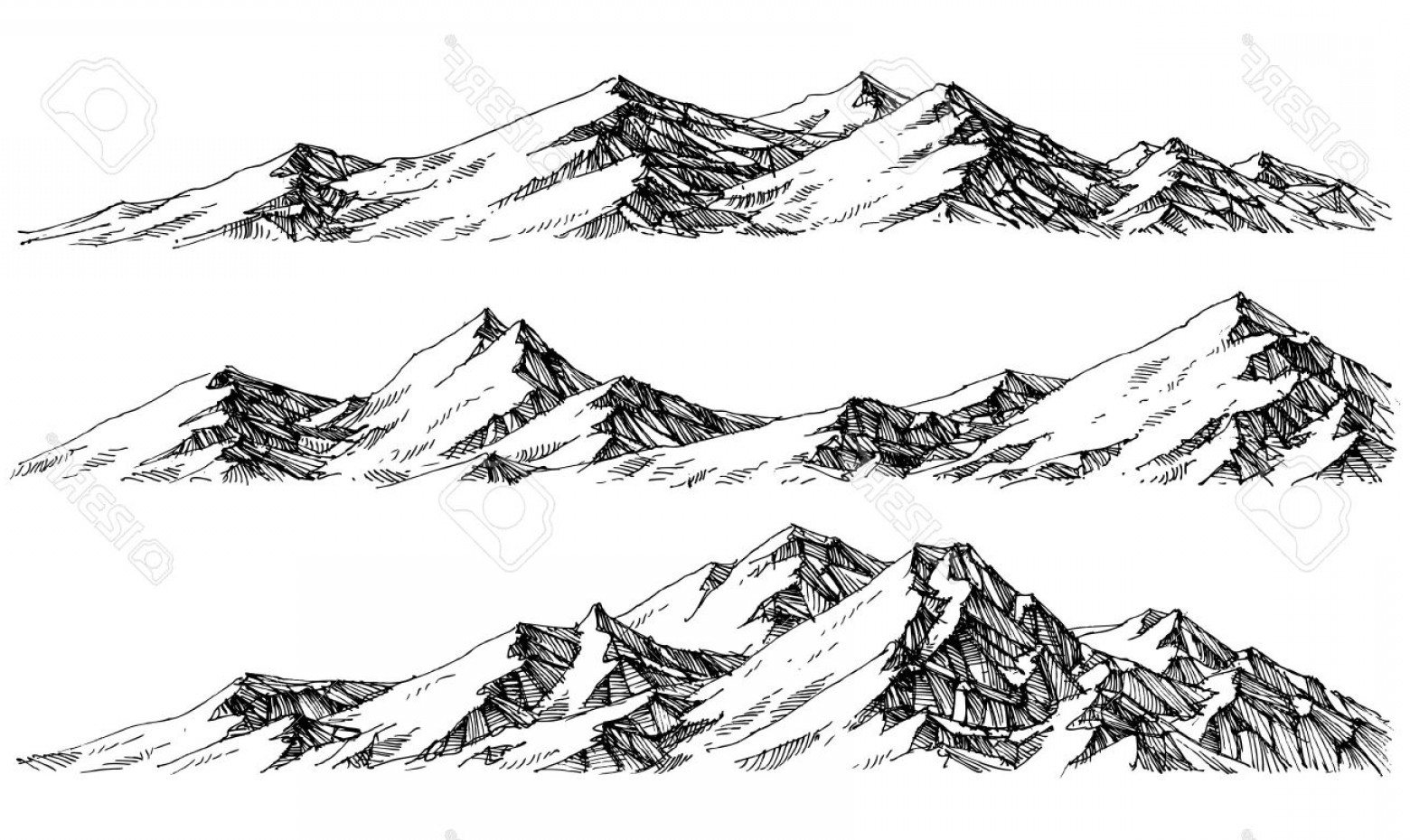 Mountain Range Vector Art at GetDrawings Free download