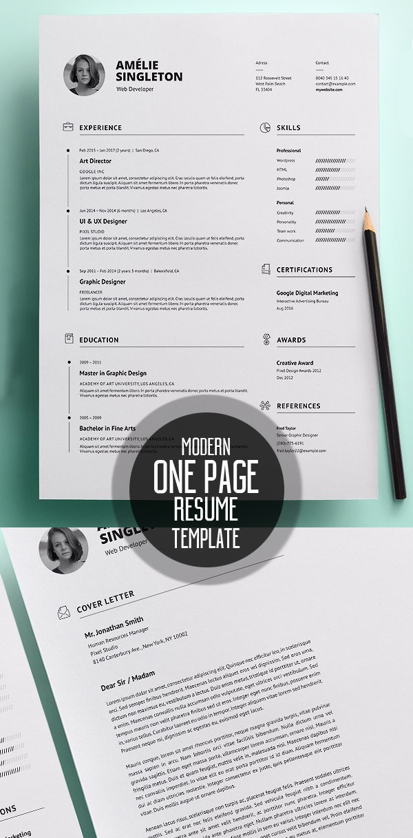 50 Best Resume Templates For 2018 Design Graphic