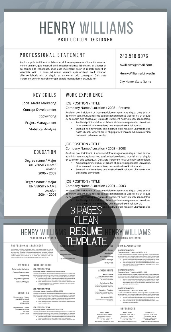 50 Best Resume Templates For 2018 Design Graphic