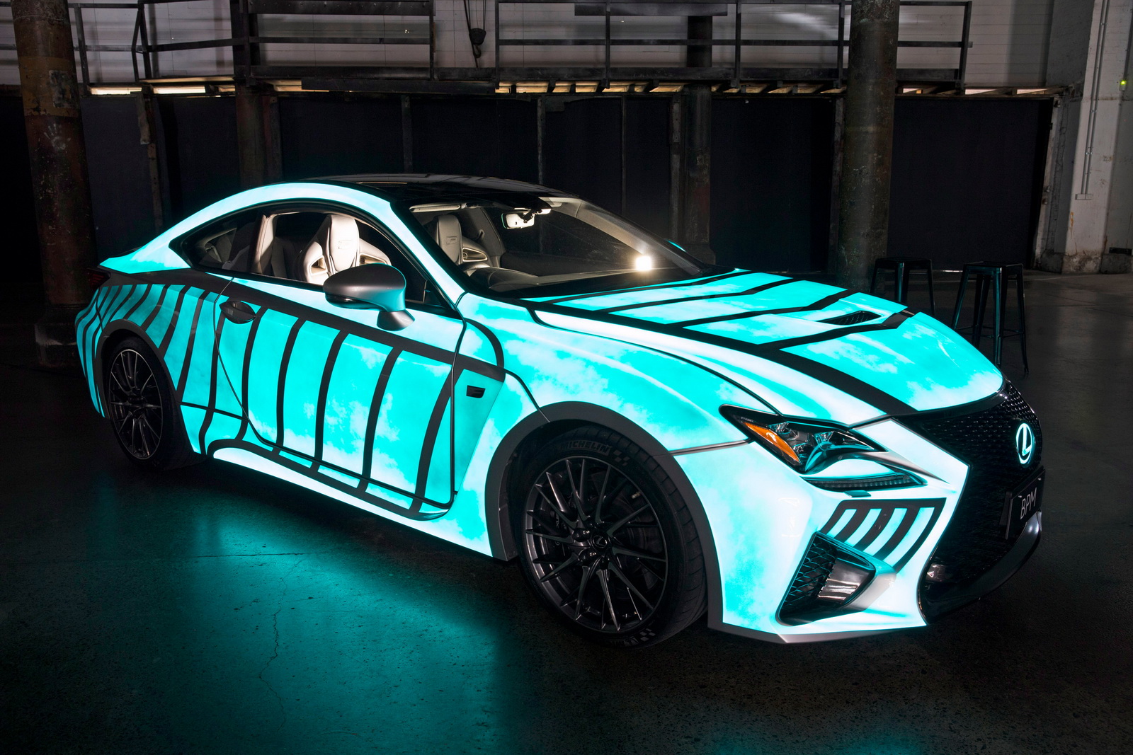 Lexus Previews RC F With Dynamic Glowinthedark Paint