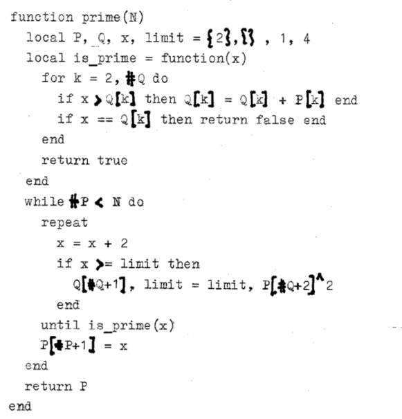 Dijkstra's Prime Number Algorithm
