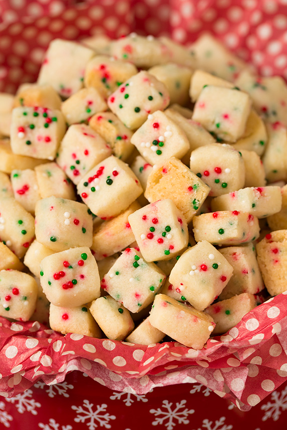 Funfetti Shortbread Bites 100 Days of Homemade Holiday