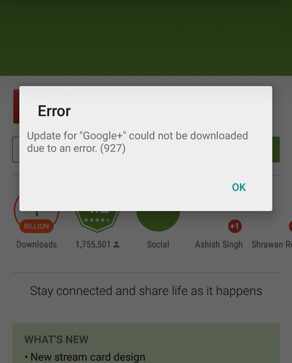 Getting Rid of Error 927 in Google Play Store for Android
