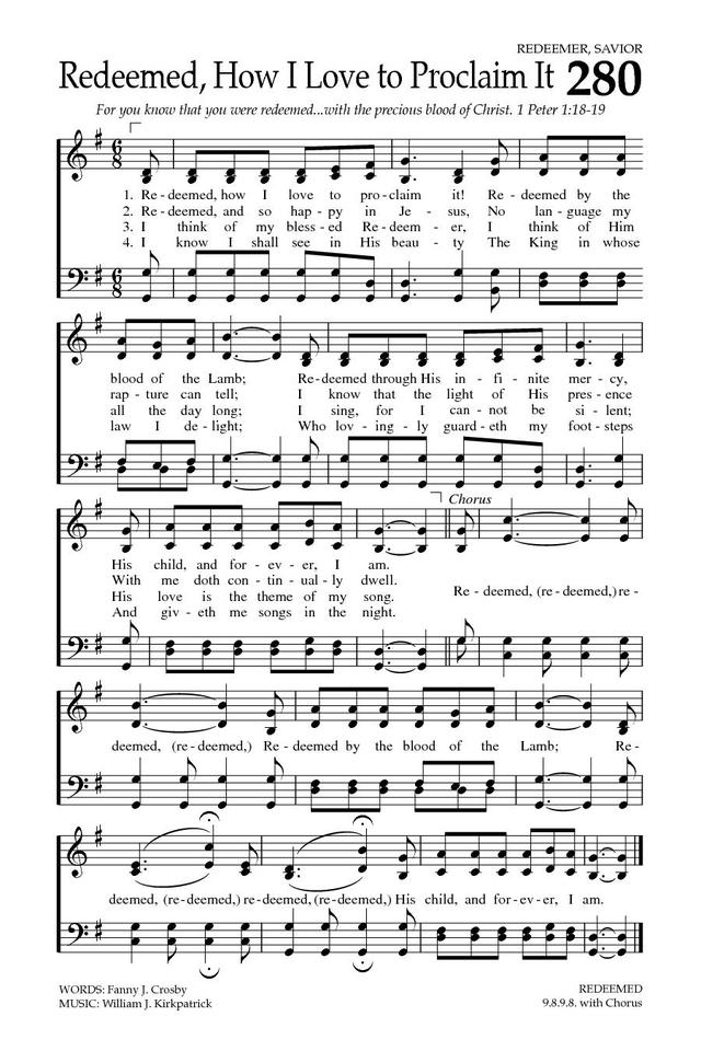 Redeemed, How I Love to Proclaim It!