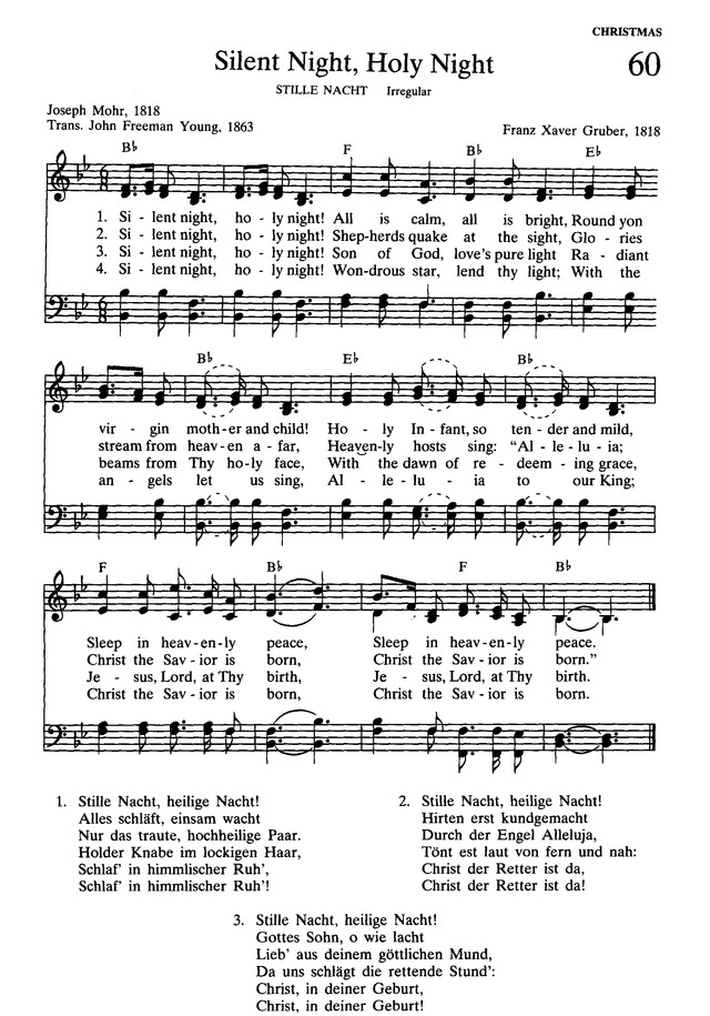 Presbyterian Hymnal hymns, psalms, and spiritual songs 60. Silent night, holy night