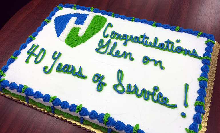Congratulations Glen on 40 Year Work Anniversary