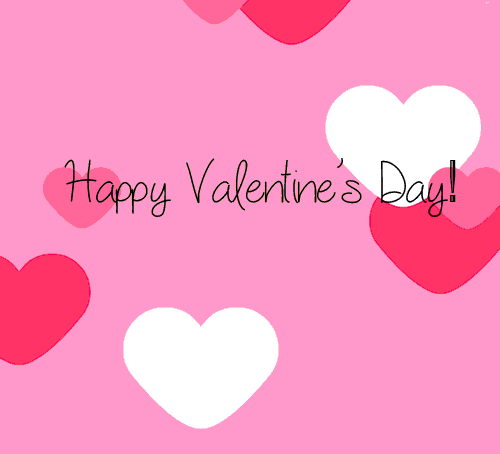 Falling Hearts Valentine Ecard. Free Happy Valentine's Day