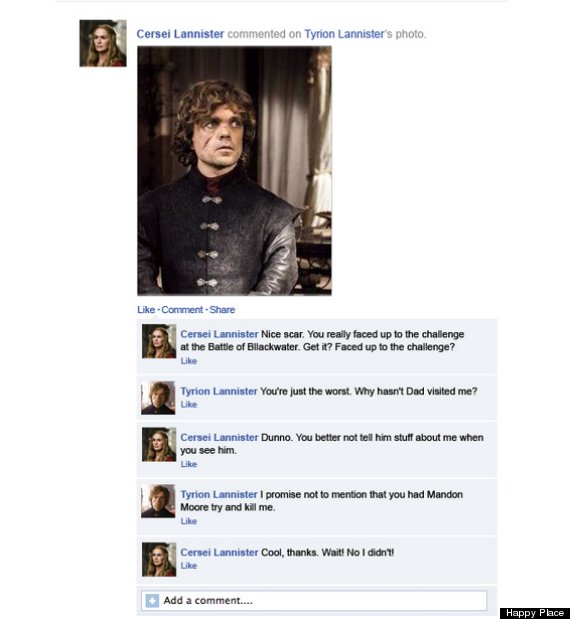 What If 'Game Of Thrones' Took Place On Facebook? (PHOTOS