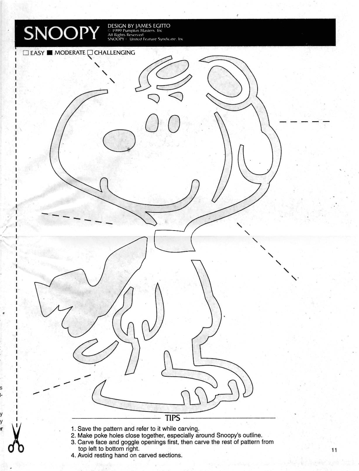 Snoopy Pumpkin Carving Patterns Free Printable Printable And