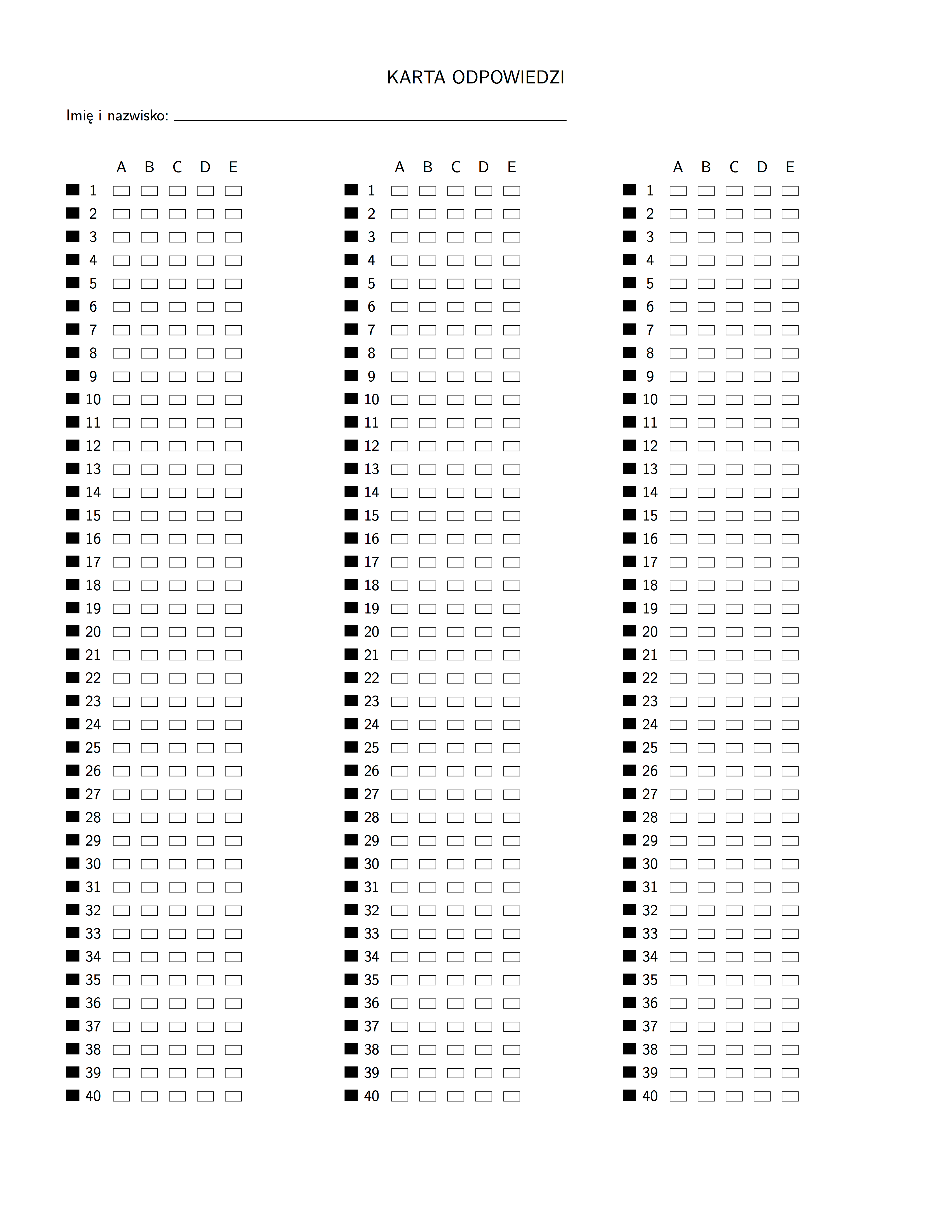 How to Create a Multiple Choice Test Answer Sheet In Word for.