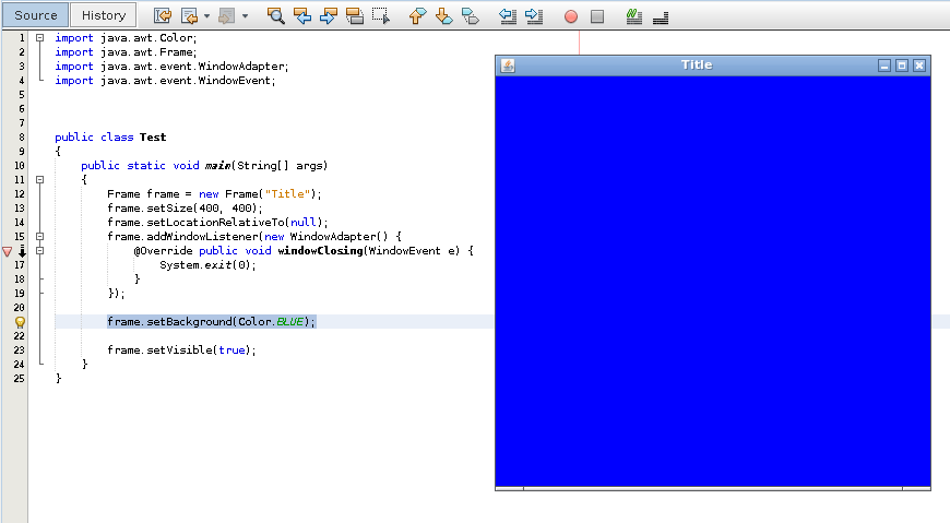 java Changing background color of Frame Stack Overflow