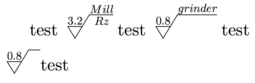 technical drawing How to create Surface finish texture symbols with TikZ? TeX LaTeX Stack