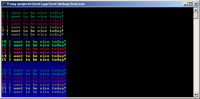 colors Colorizing text in the console with C++ Stack Overflow