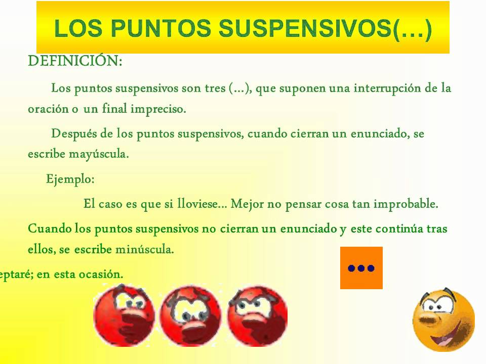 LOS SIGNOS DE PUNTUACIÓN LOS DOS PUNTOS Y LOS PUNTOS