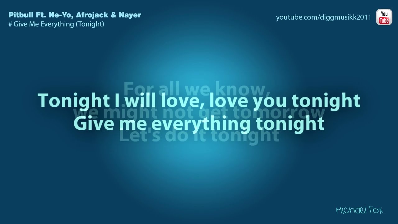 NeYo Give Me Everything (Tonight) (Feat. Pitbull