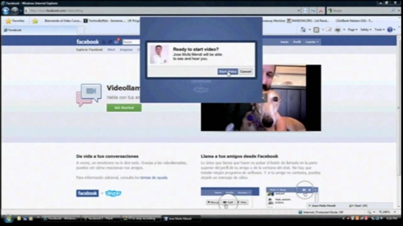 Como funciona el video llamada de FaceBook aprende como