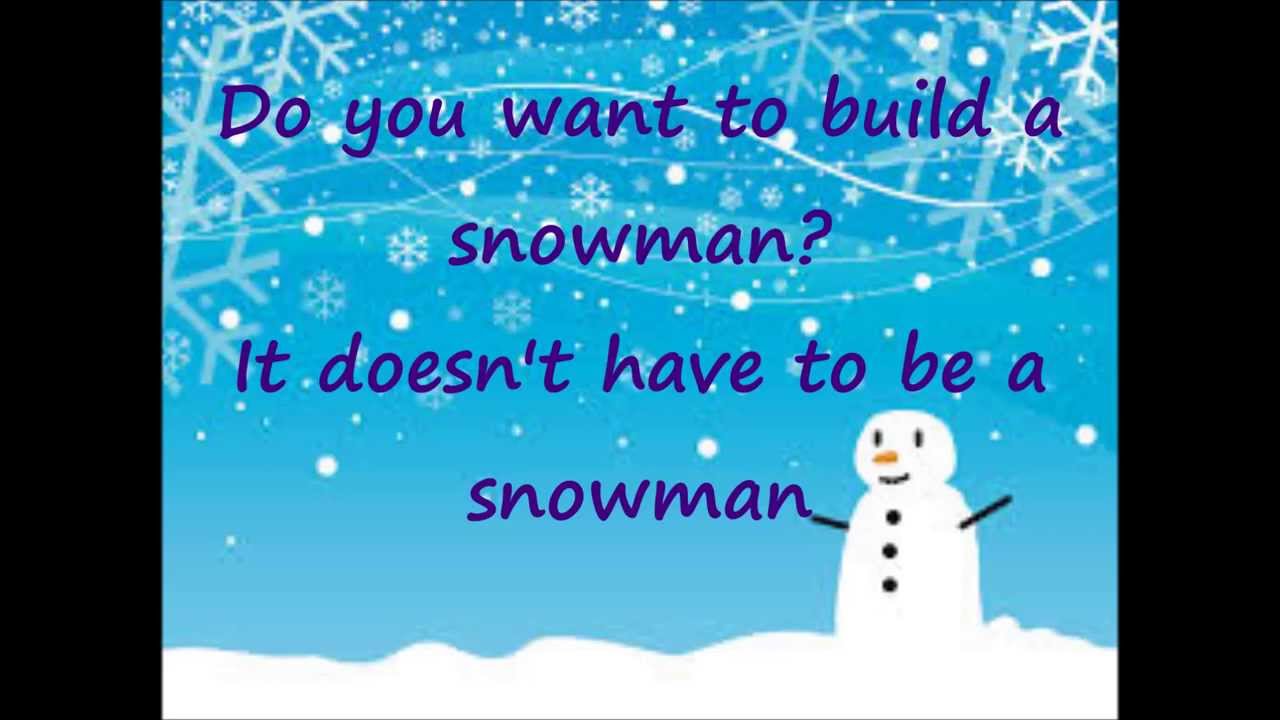 Do You Want to Build a Snowman? FrozenLyricsNON SPED UP
