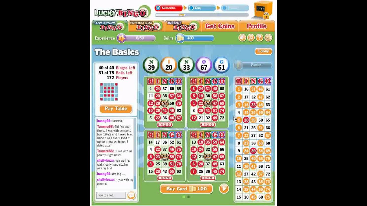 Lucky Bingo Facebook YouTube