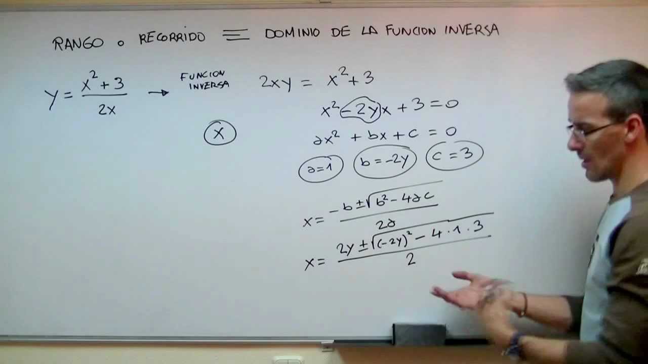Rango, recorrido o imagen de una funcion SECUNDARIA (4ºESO