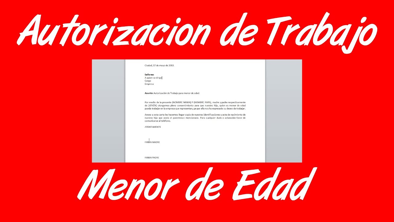 Como hacer una carta de autorización de trabajo para los