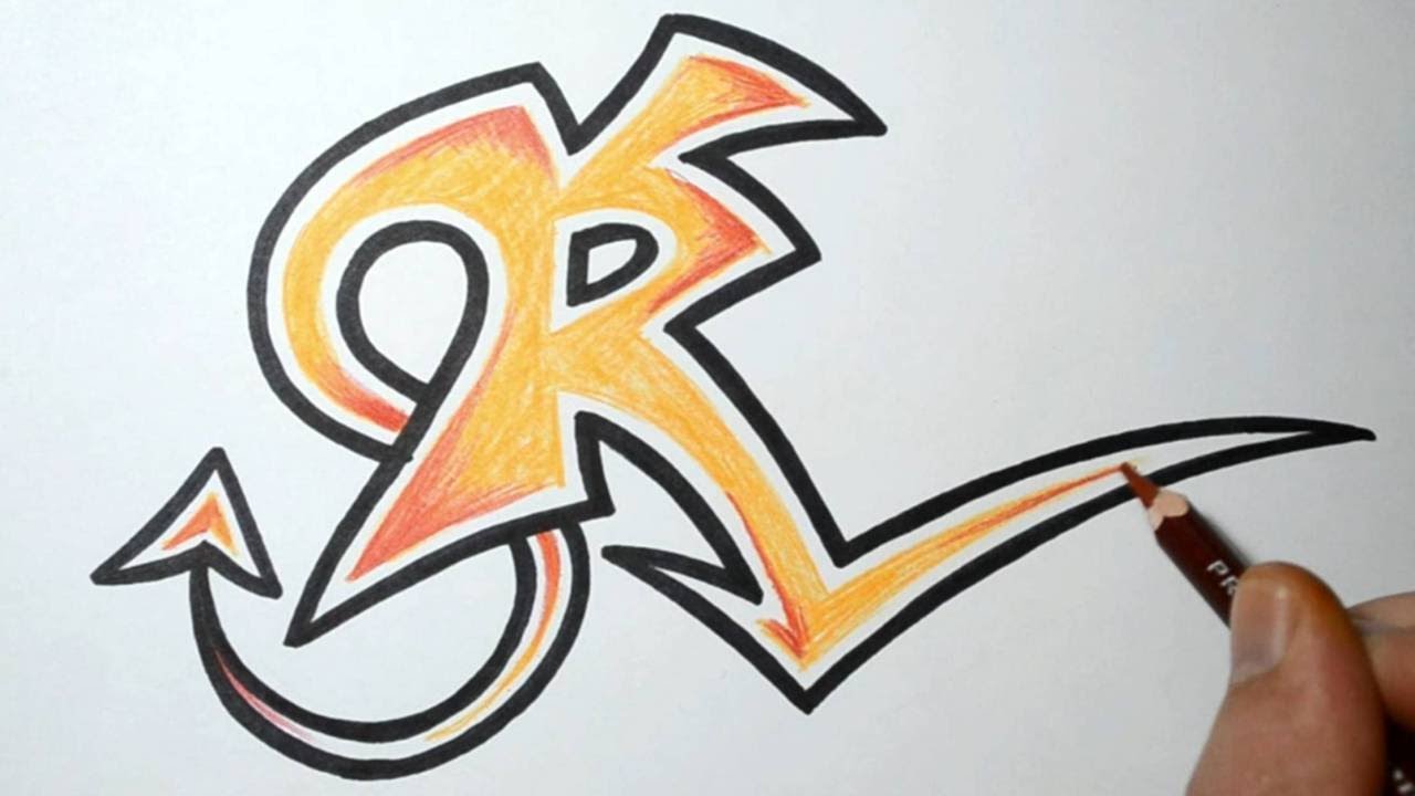 How to Draw Wild Graffiti Letters R YouTube