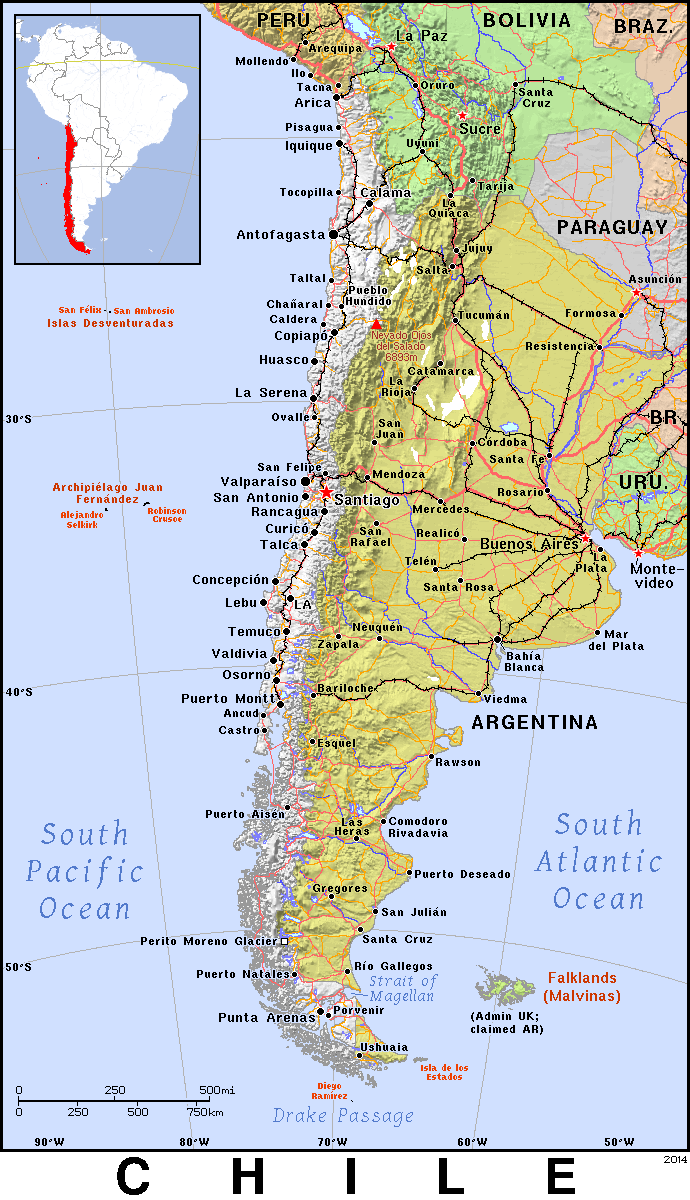 CL · Chile · Public domain maps by PAT, the free, open source, portable