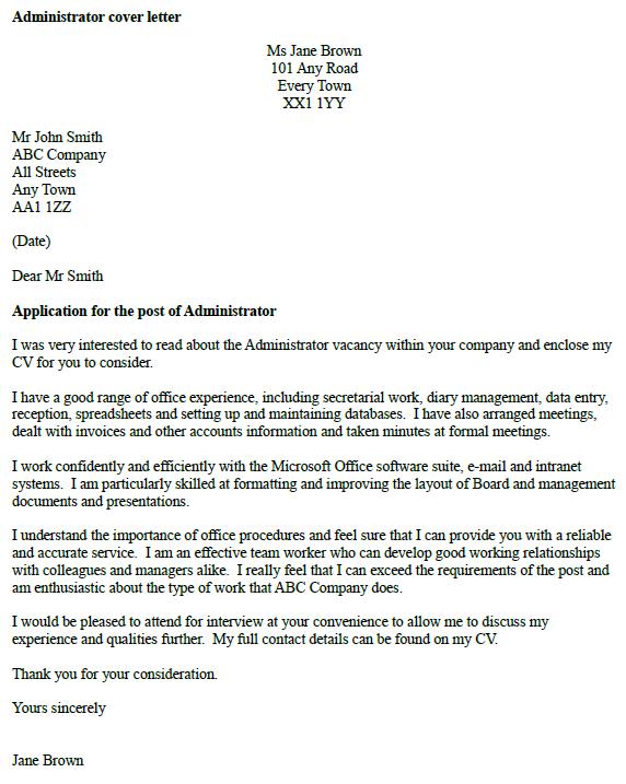 Administrative Assistant Cover Letter Examples The Balance Careers