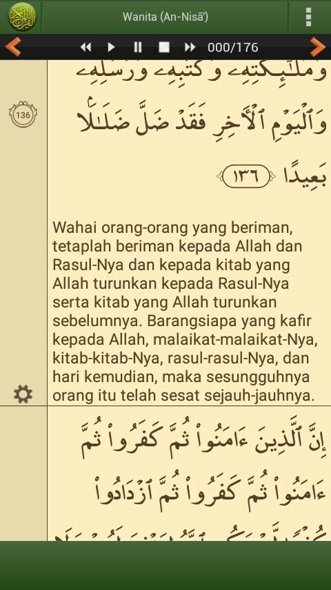 Surat An-Nisa Ayat 136 Beserta Terjemahannya / Surah An Nisaa Ayat 1 Qs 4 1  Tafsir Alquran Surah Nomor 4 Ayat 1 - Bacaan surat annisa ayat 136 lengkap.