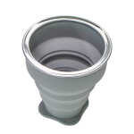 Vaso De Silicona Plegable Con Tapa Libre Bpa - Imagen 3