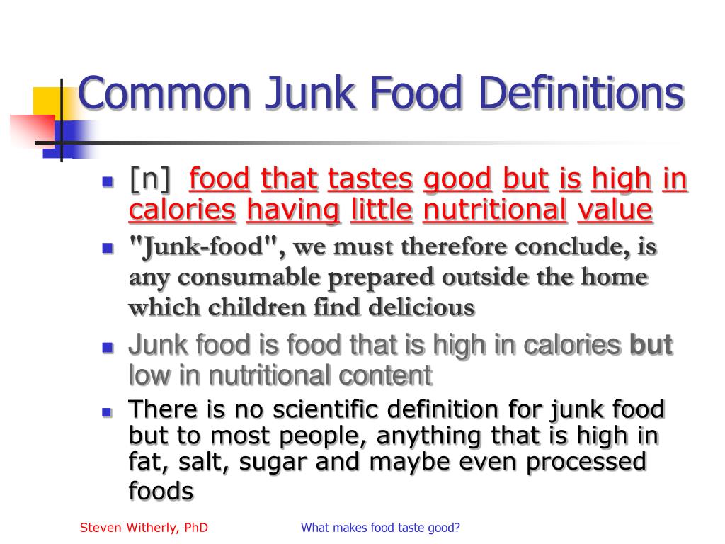 PPT Why Humans Like Junk Food PowerPoint Presentation