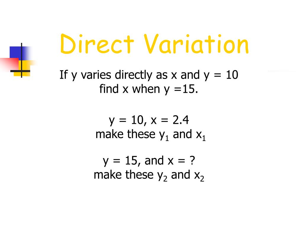 PPT Direct and Inverse Variations PowerPoint Presentation ID260880