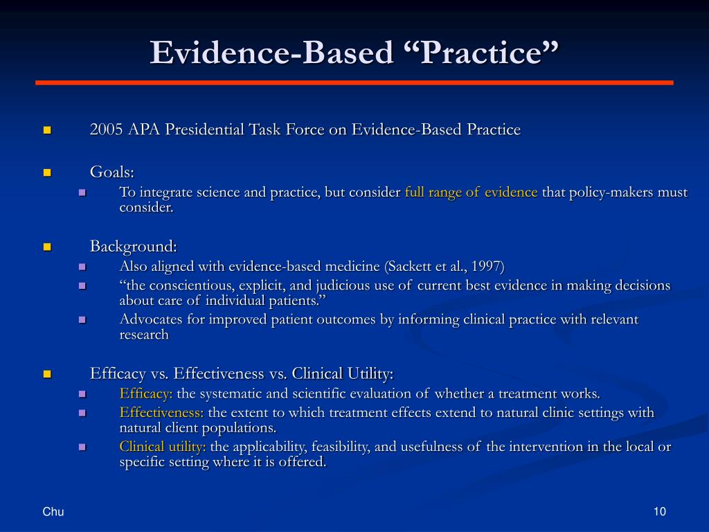 PPT Comparing Empirically Supported Treatments and