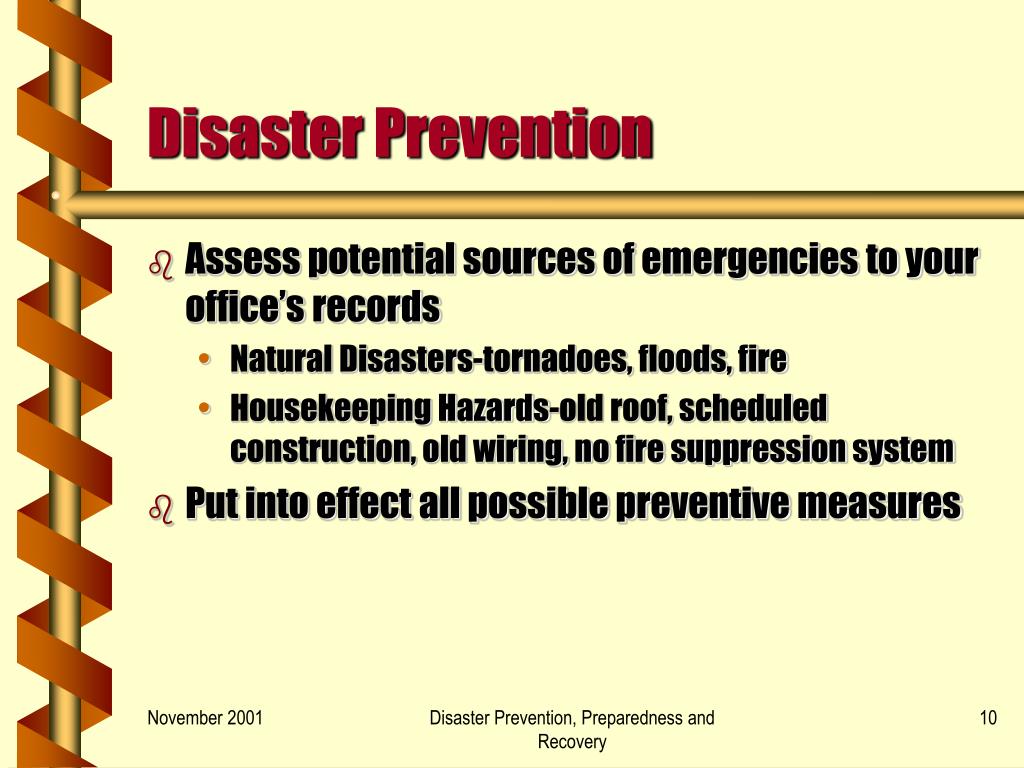 PPT Disaster Prevention, Preparedness and Recovery PowerPoint