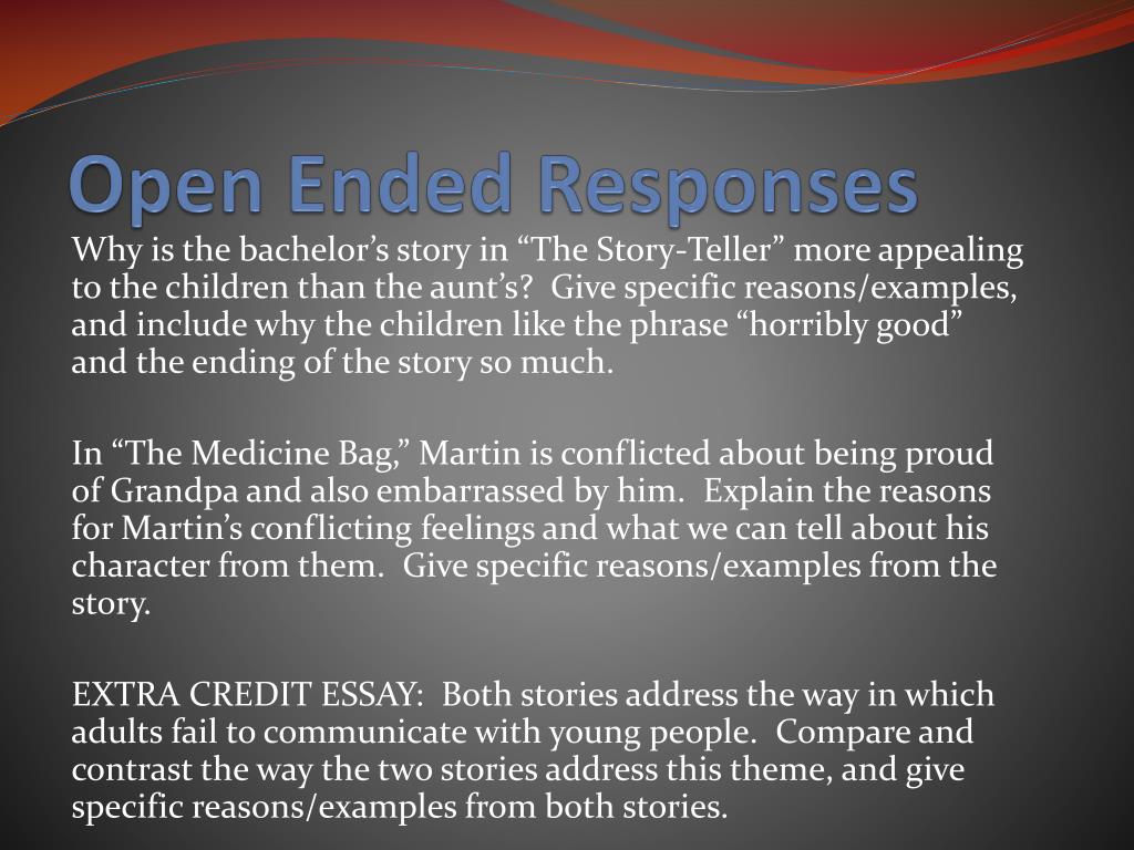 PPT TEST REVIEW “The StoryTeller” “The Medicine Bag